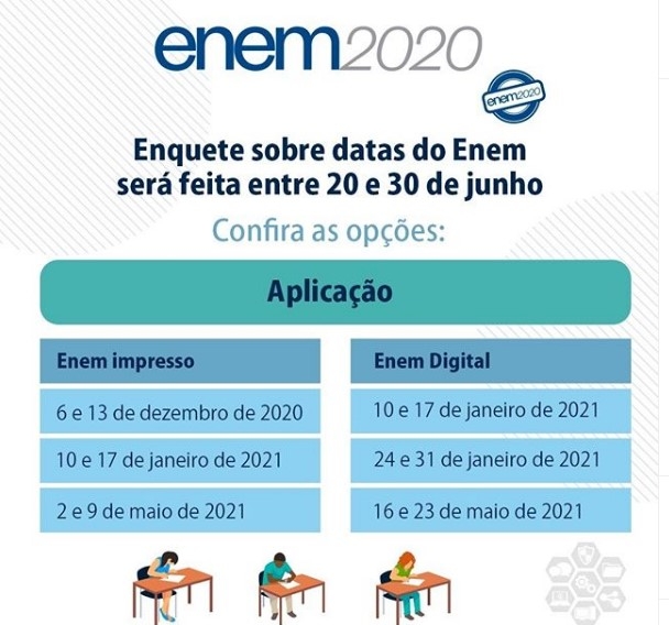 Enquete sobre a data do Enem